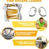 Rope Ladder Fire Escape 32 ft with Full Body Harness 6