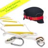 Emergency Fire Escape Rope ladder 3 Story 4 story Homes 32 Feet Flame Resistant Fire Safety Ladders with Hooks & Safety Belt – Fast Deploy & Simple To Use – Portable, Compact & Easy to Store- Reusable
