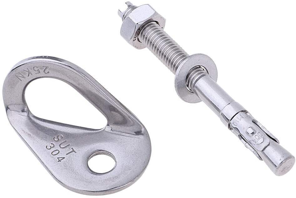 Heavy Duty Climbing Anchor Hangers and Bolt Steel Expansion Bolt Piton Safe Rock Climbing Fixed Point Fixed Point AOKWIT 25KN Anchor Hooks Set 