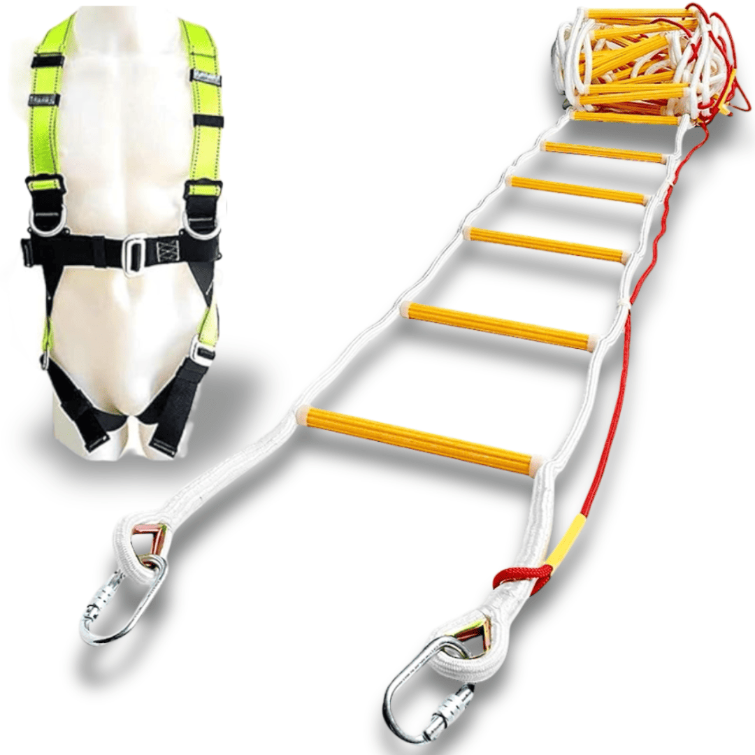 Seilleiter Feuerleiter 10 m mit Ganzkörpergurt