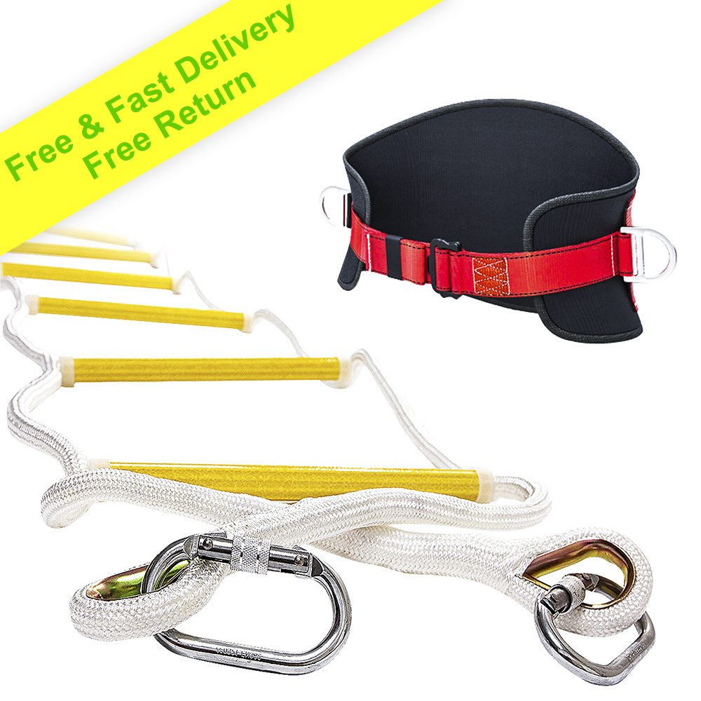 Rope Ladder 32 ft with Safety Belt