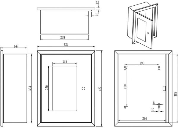 storage for fire safety ladder 2 story