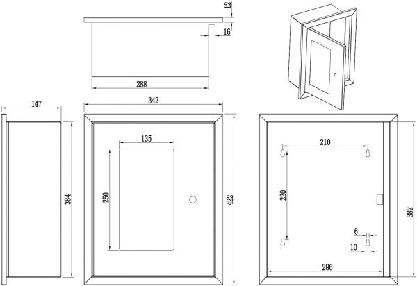 Storage for fire escape ladder 3story