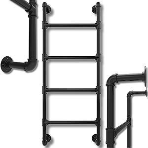 4-step galvanized permanent industrial pipe ladder