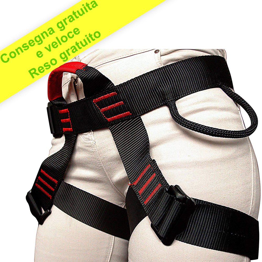 ISOP Imbracatura di Sicurezza con Cordino - Cintura di Protezione Anticaduta per Uomo Donna -2d Anelli