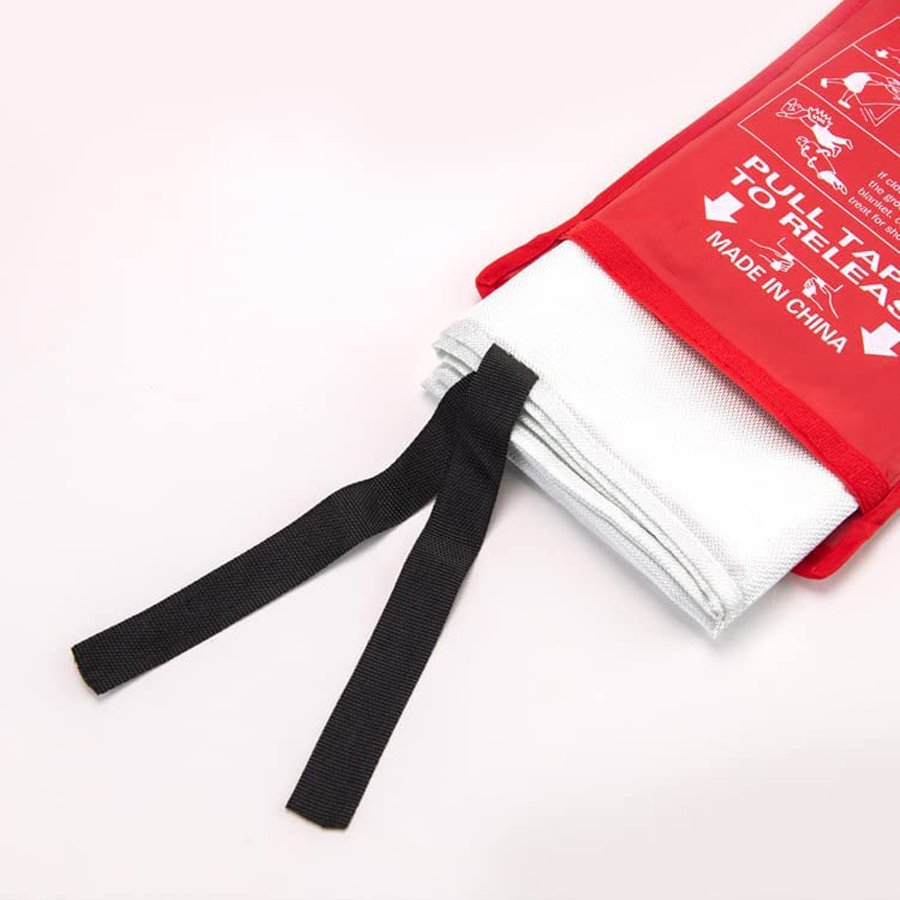 ISOP Coperta Antincendio Grande 180 x 200 cm per Casa - Cucina Soppressione - Coperta di Sicurezza Ignifuga per Auto Scuola Barbecue Camper Ufficio Magazzino - Coperta di salvataggio