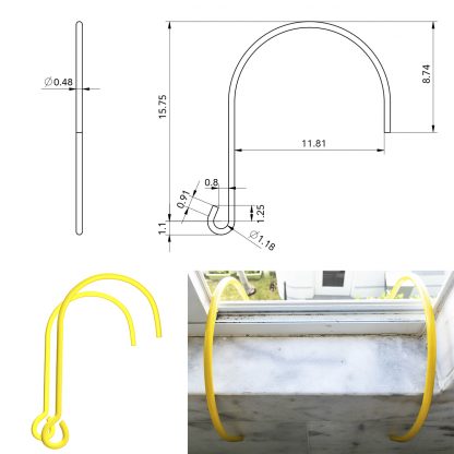 ISOP Brandtrap touwladder 4 m met haken 2 verdiepingen 8