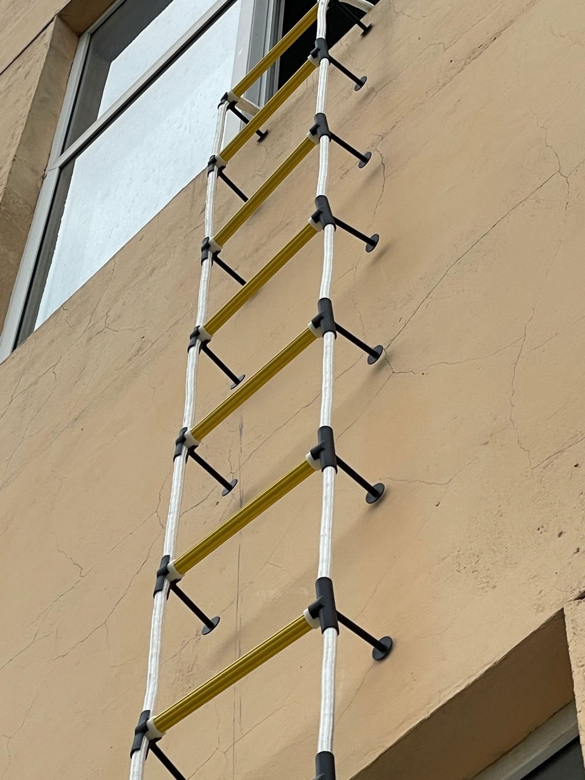 6 m vlamvertragende touwladder, redding, balkon, raamveiligheid