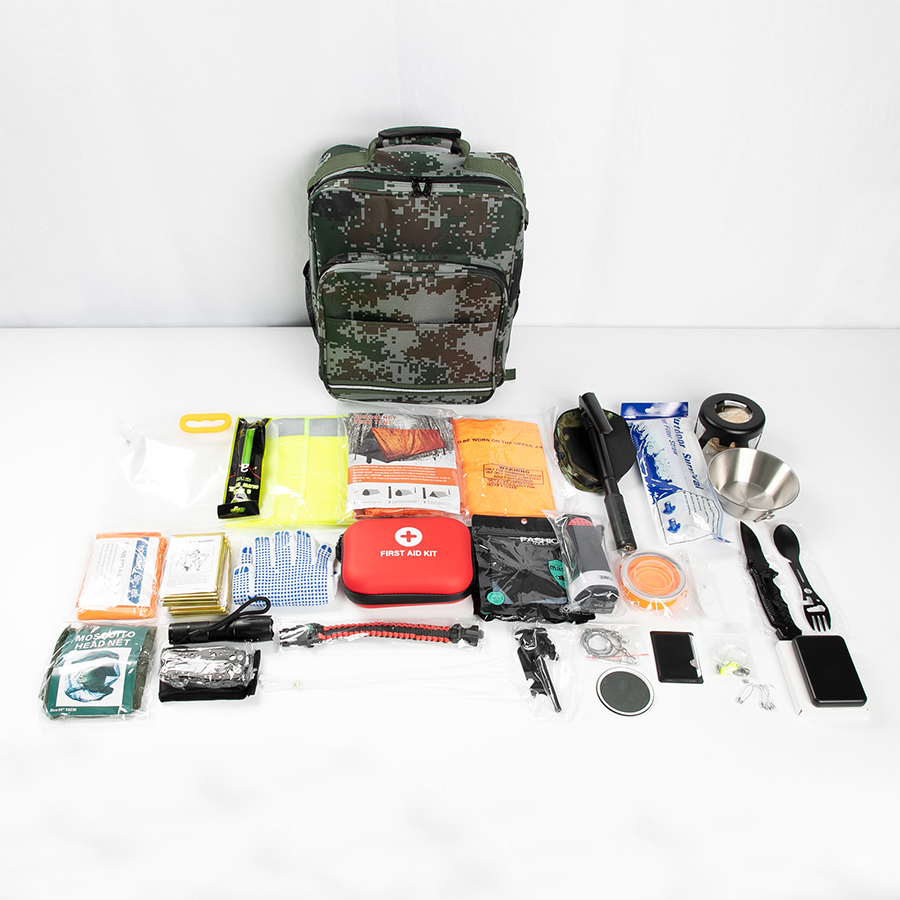 Emergency Survival Kit Emergency Survival Backpack First Aid Equipment for Camping Hiking Outdoor Survival Emergency Tools for Any Occasion Survival Backpack Full of Gear 2