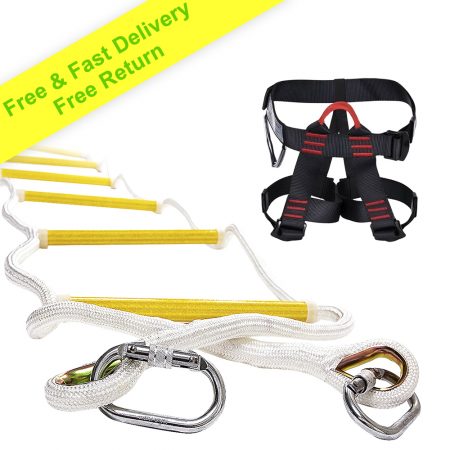Rope Ladder 32 ft with Half Body Harness