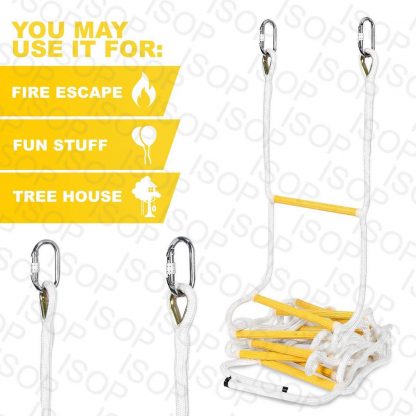 Fire Escape Ladder 2 Story 16ft with Anchors 4