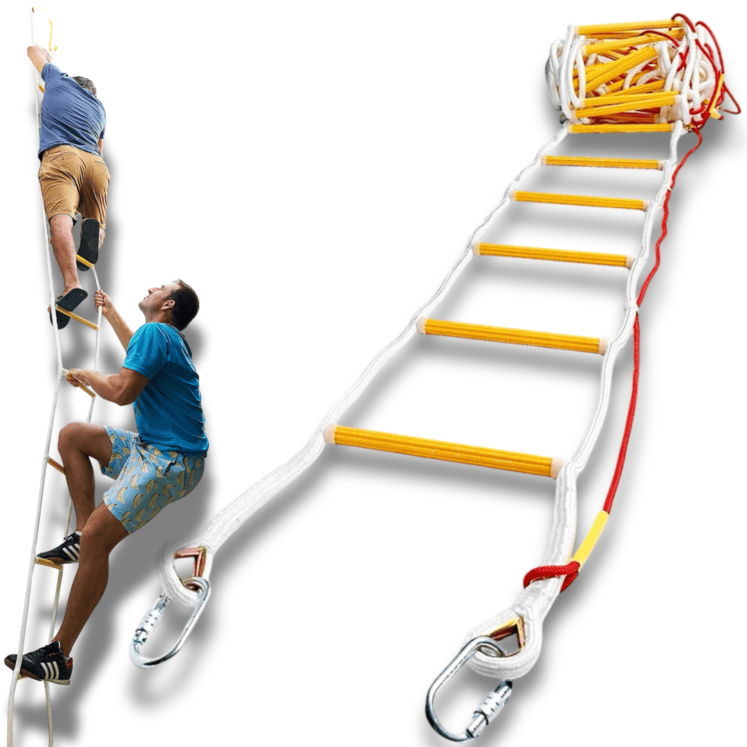 Ladder For Window Escape 10M / 32.8ft Emergency Fire Escape Rope Ladder ...