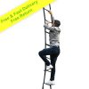 Extension Ladder 10 ft Made in EU | Nylon Rope Ladder with Carabiners & Reinforced Rungs - Lightweight , Durable, and Compact - Holds up to 460 lbs. | Emergency Escape Equipment, Climbing Ladder