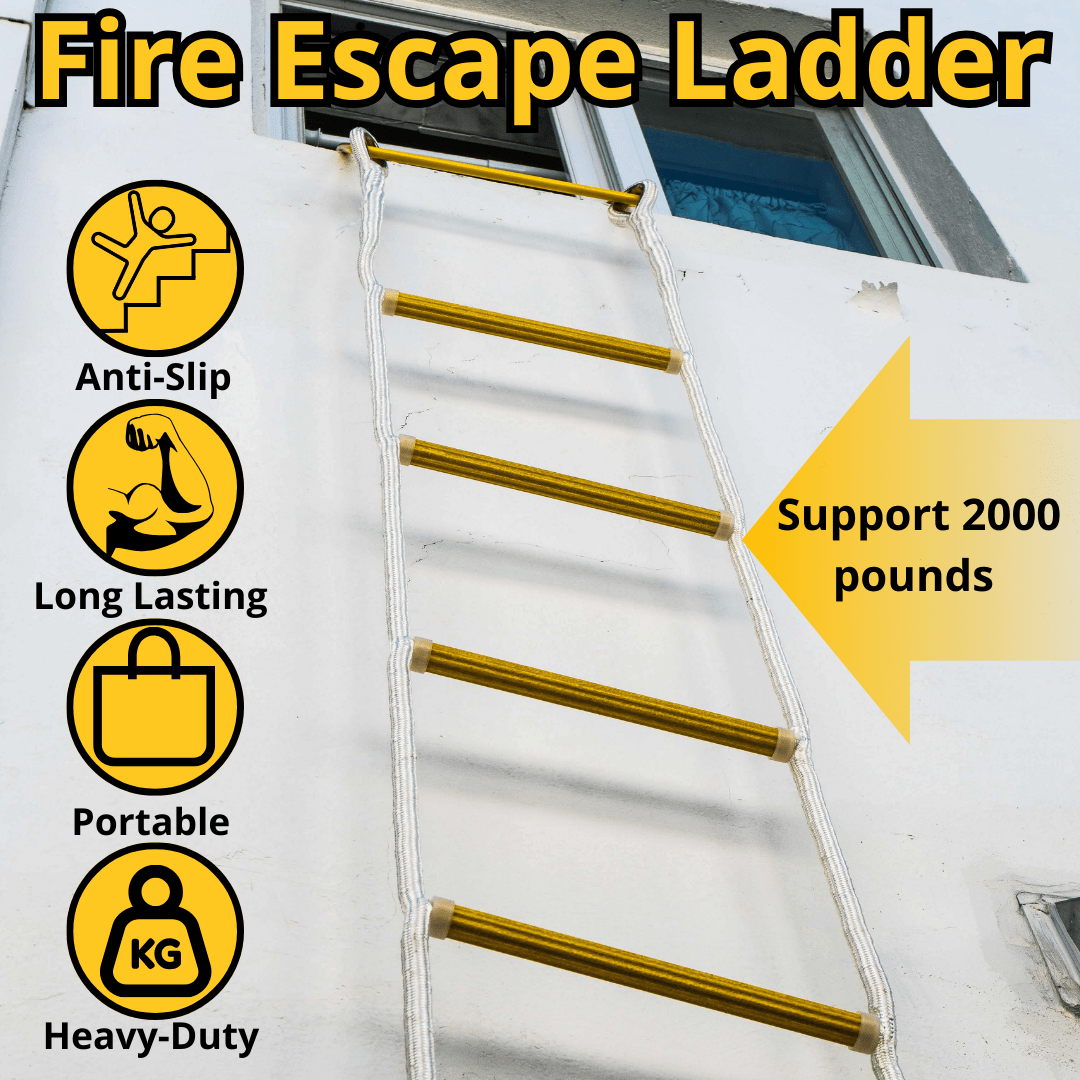 Safety Rope Ladder 25ft with Stand-Off Stabilizers by ISOP