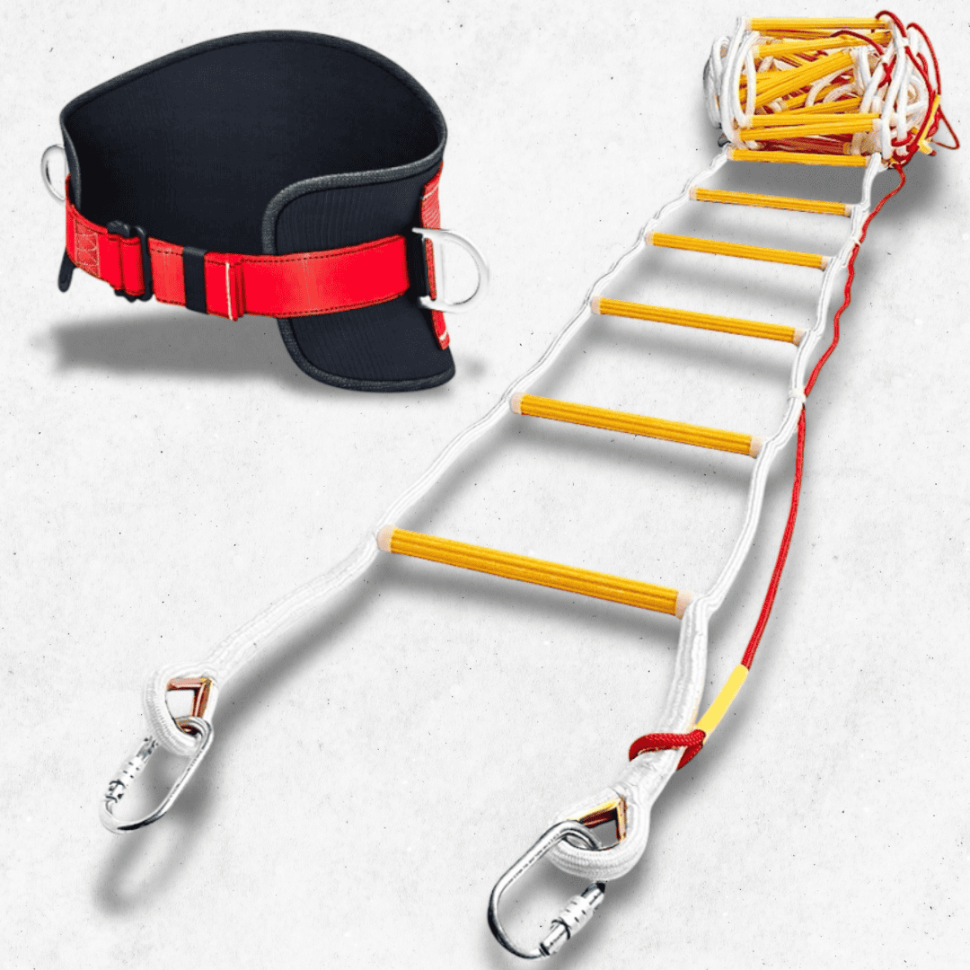 Emergency Fire Escape Rope Ladder 4 Story 32 ft with Safety Belt 4