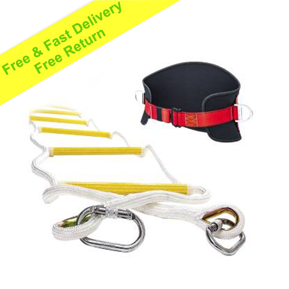 rope ladder with safety belt