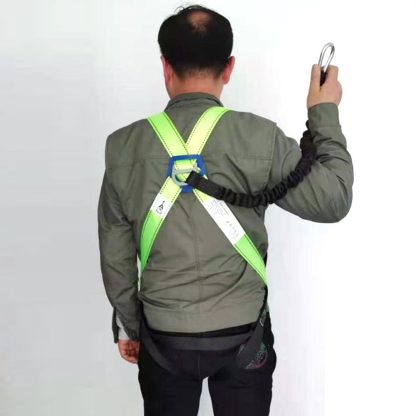 full body harness with lanyard back
