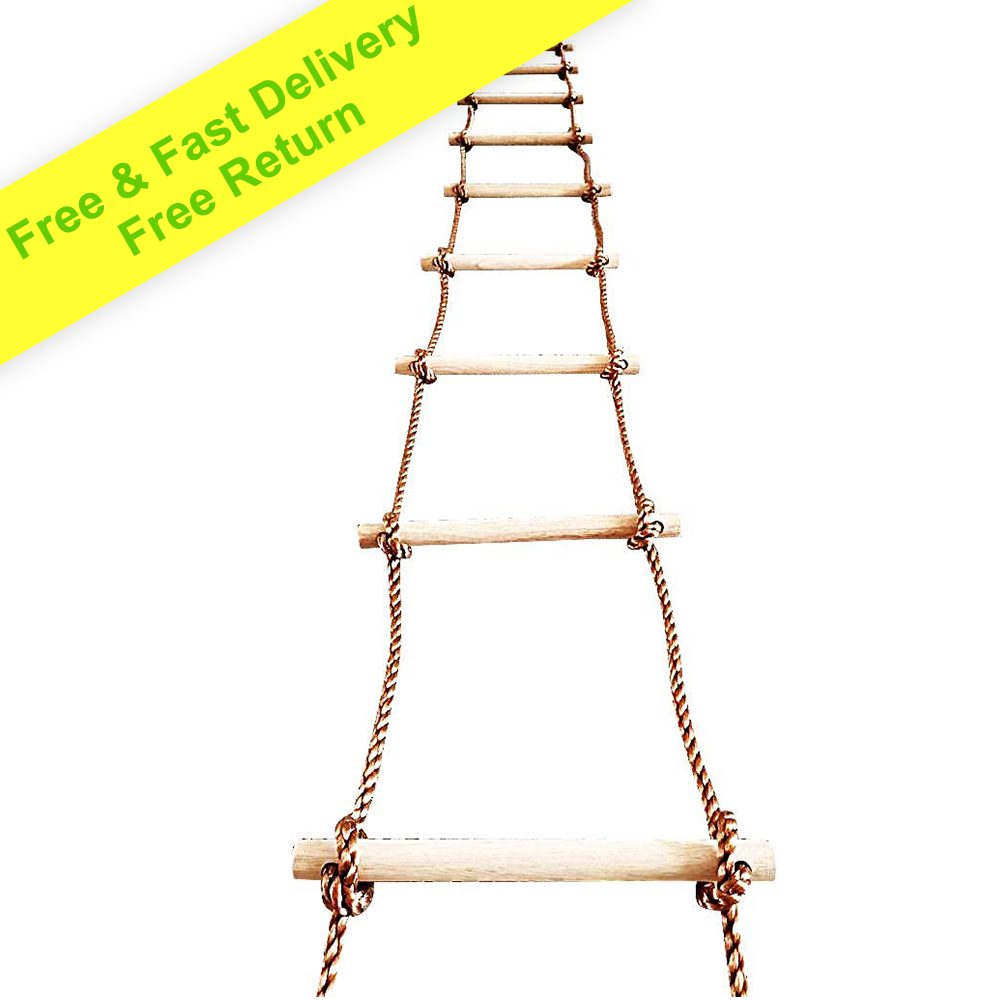 Tree Climbing Rope Ladder for Kids 16ft (5m) or Adults