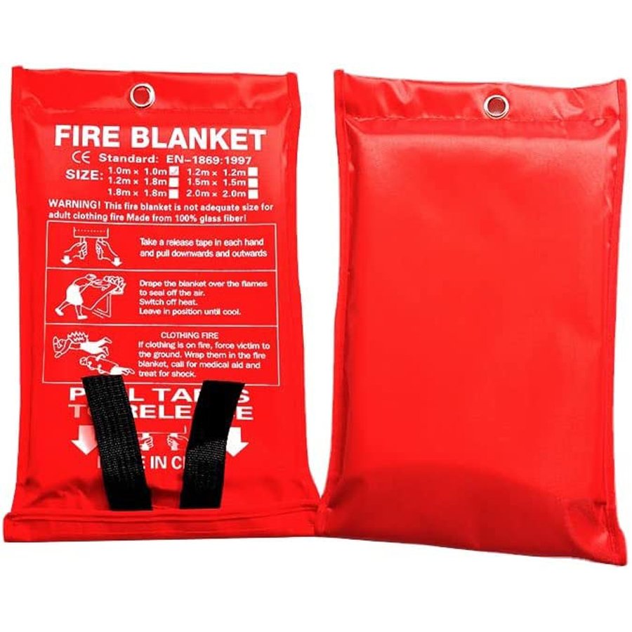 Fire Blanket 8-Pack For Kitchen & Grill - 47x47 Inch Fiberglass Emergency Fire Suppression Blanket, Flame Retardant & Heat Resistant (Orange) Grease Fire Blanket - View #6