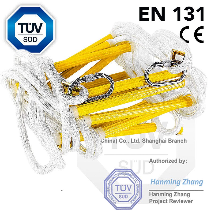 Safety Ladder 32 ft with Stand-Off Stabilizers 33 Certified Fire Escape Ladder