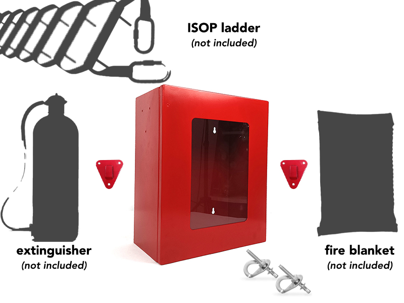 Red Box for Fire Safety Stuff (Size L) | AED Defibrillator 9