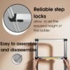 Collapsible Extension Ladder 8 ft | Lightweight & Durable Telescopic Step Ladder 1